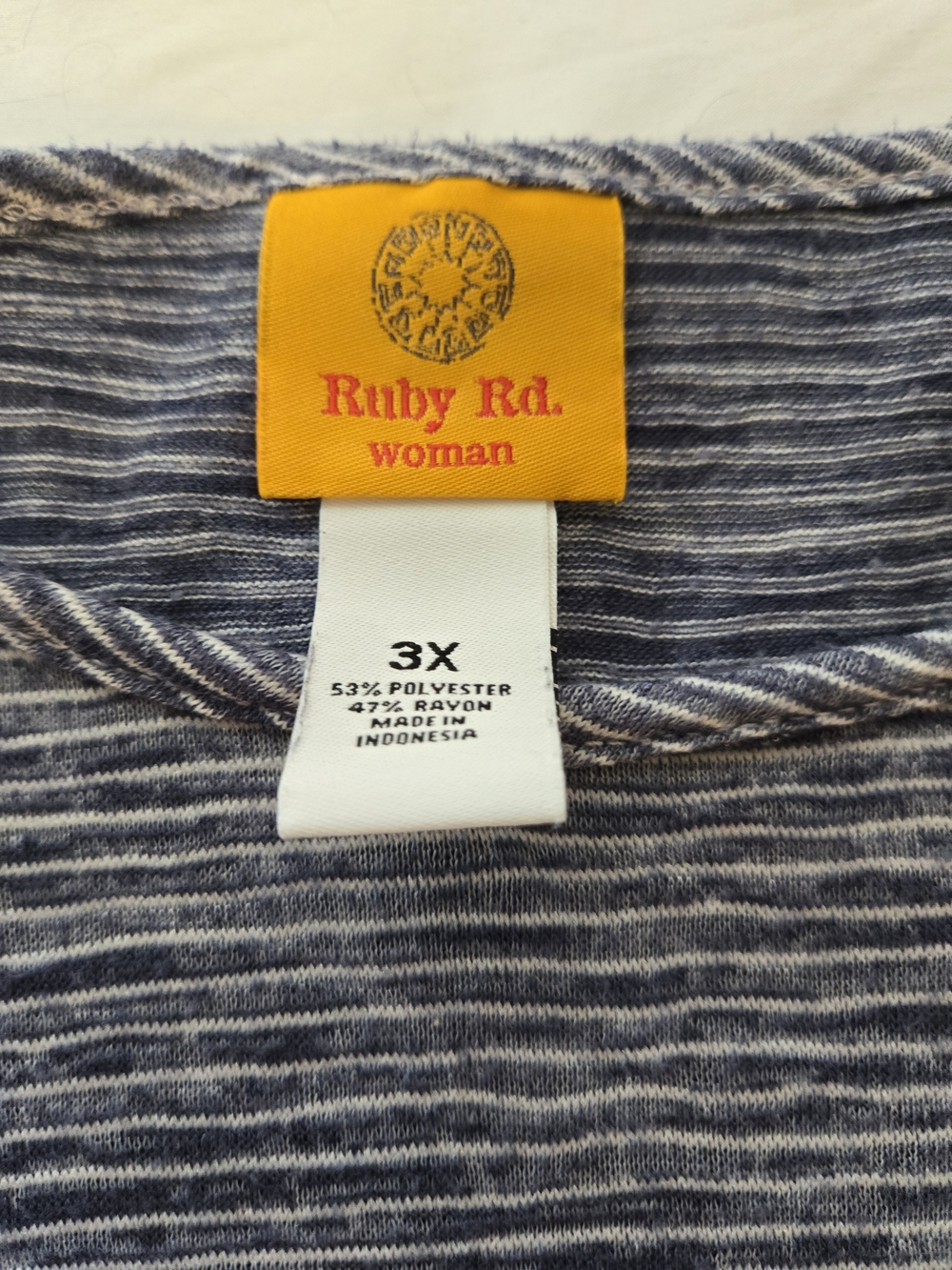 Ruby Rd. Woman Striped Top - Blue & White